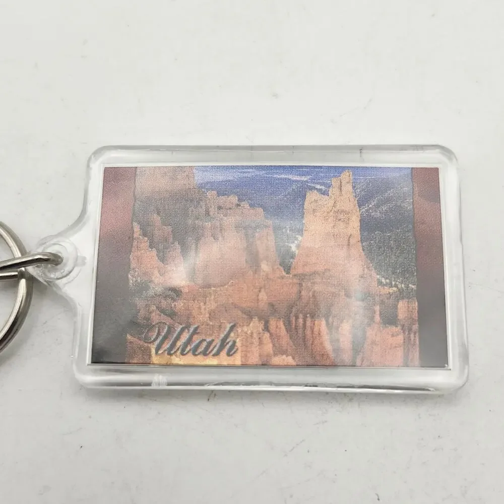 Utah Scenic Red Rock Canyon Souvenir Acrylic Keychain Southwest Memorabilia